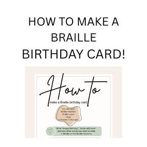 Cartão de aniversário em braille