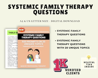 Systemic Family Therapy Questions | 500 Prompts on Attachment, Boundaries & Family Dynamics
