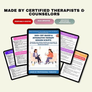 300× CBT-Based & Integrative Therapy Session Scripts | Trauma, Anxiety, Depression, Addiction Relationship Therapy