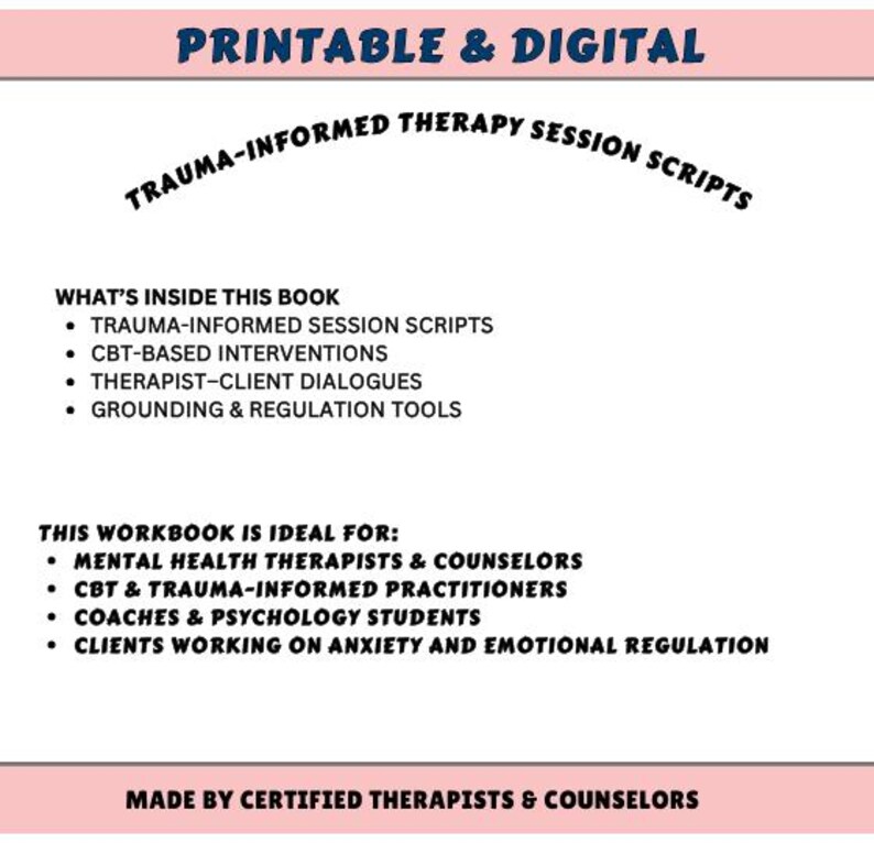 Trauma-informed Therapy Session Scripts | Cbt-based Counseling Scripts ...