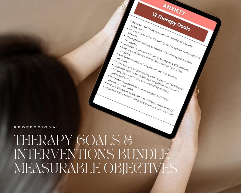 Therapy Goals & Interventions Bundle: Measurable Objectives - Etsy