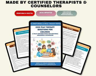 1200 Play Therapy Questions for Children | Emotional Awareness, Expression & Coping Skills | Child Therapy Guide