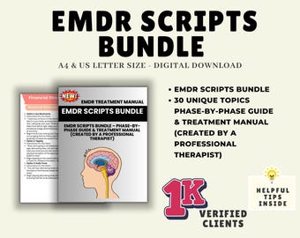 EMDR Scripts Bundle | Trauma & Anxiety Worksheets (Digital Download)