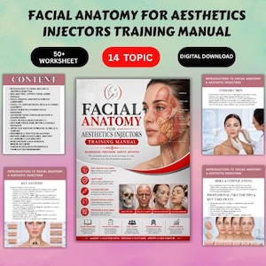 Facial Anatomy Training Manual for Aesthetics Injectors | Botox Filler Guide (PDF)