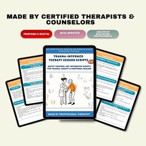 Trauma-Informed Therapy Session Scripts | CBT-Based Counseling Scripts for Trauma, Anxiety, Depression, Emotional Regulation & Healing