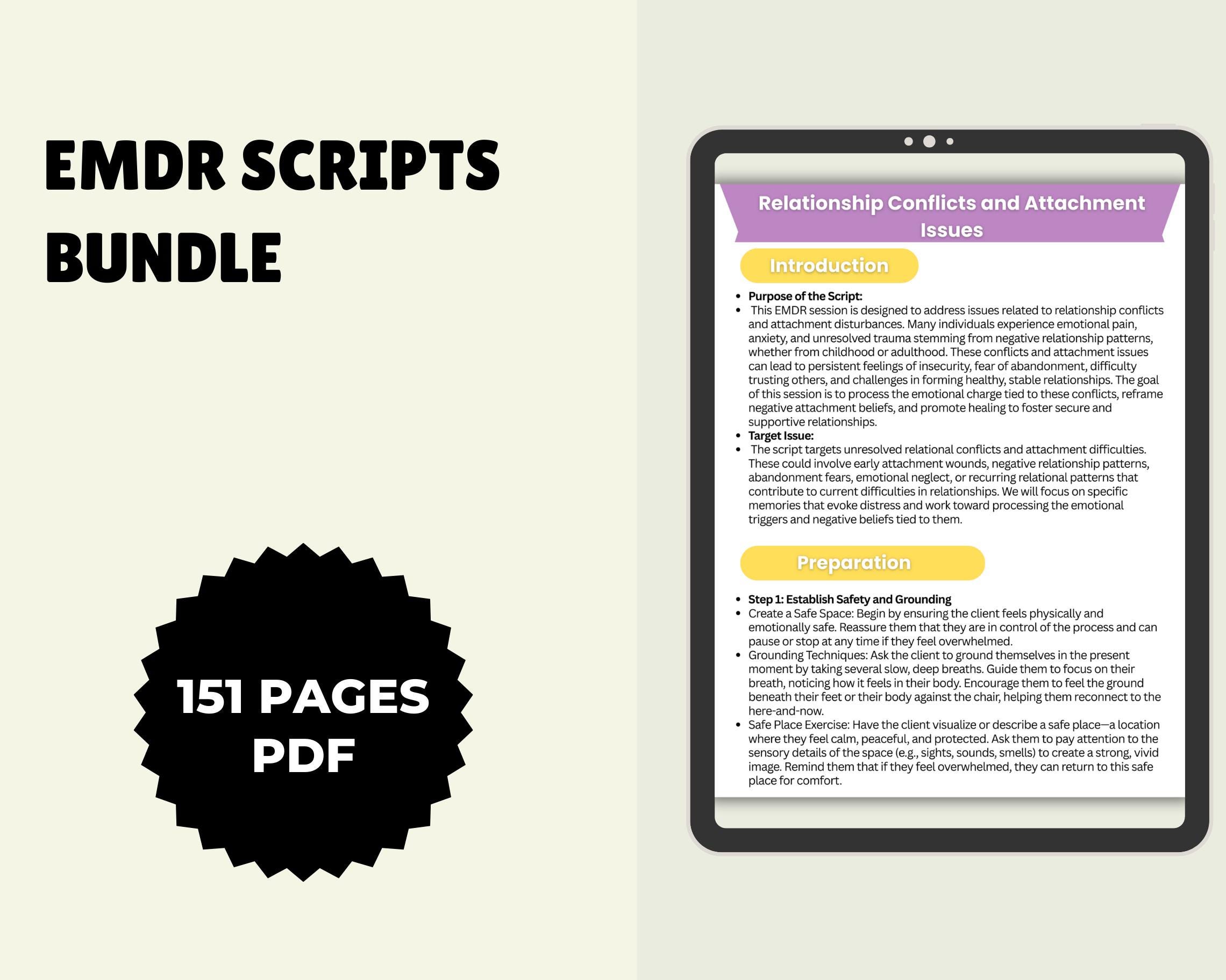 EMDR Scripts Bundle | Trauma & Anxiety Worksheets (digital Download) - Etsy