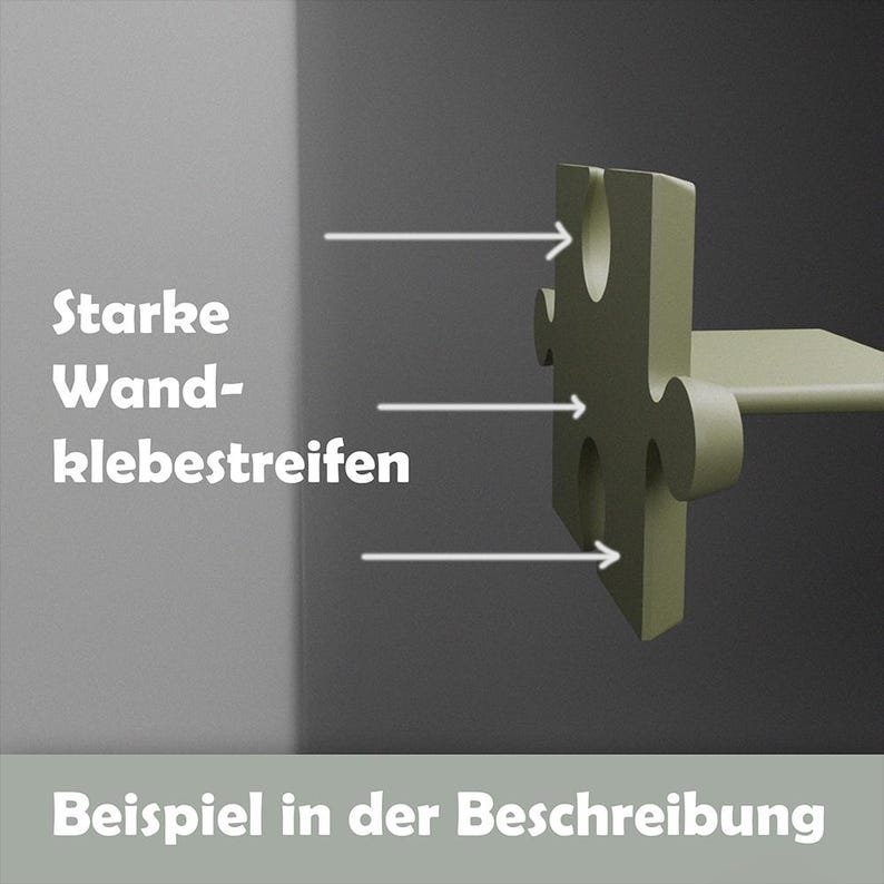 Puzzle Wall Shelf STL 3D Print File image 4