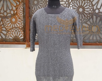 Riveted Chainmail Hauberk 6mm | Mild Steel Round Rings | Medieval LARP & Cosplay Armor
