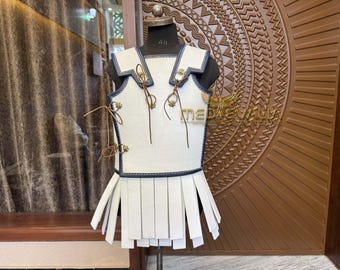 Handmade Greek Linothorax | Leather  Linen Hoplite Armor for LARP & Reenactment