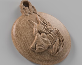 File STL per intaglio di ornamenti natalizi a forma di pastore tedesco