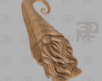 File STL per intaglio di gnomi da giardino – Router CNC, stampante 3D (92 x 199 mm)