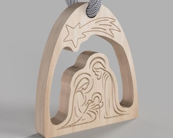 File di ornamenti per presepi per router CNC e laser cutter - File STL per presepi per router CNC, file svg per presepi per laser