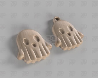 Ornamenti fantasma di Halloween - 2 file STL per router CNC
