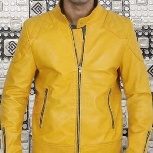 Men&#39;s Leather Jacket,Jacket for Men,Men Bomber Jackets Biker Jacket Vintage jacket Unisex jacket Motorcycle Western Goose USA Distressed 1