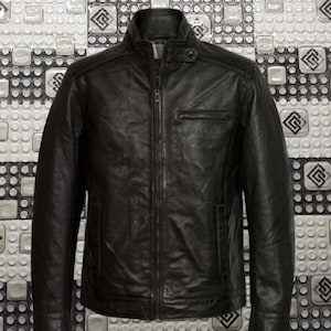 Men&#39;s Leather Jacket,Jacket for Men,Men Bomber Jackets Biker Jacket Vintage jacket Unisex jacket Motorcycle Western Goose USA Distressed 3