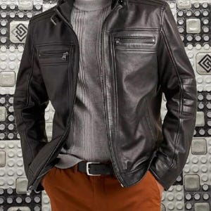 Men&#39;s Leather Jacket,Jacket for Men,Men Bomber Jackets Biker Jacket Vintage jacket Unisex jacket Motorcycle Western Goose USA Distressed 17