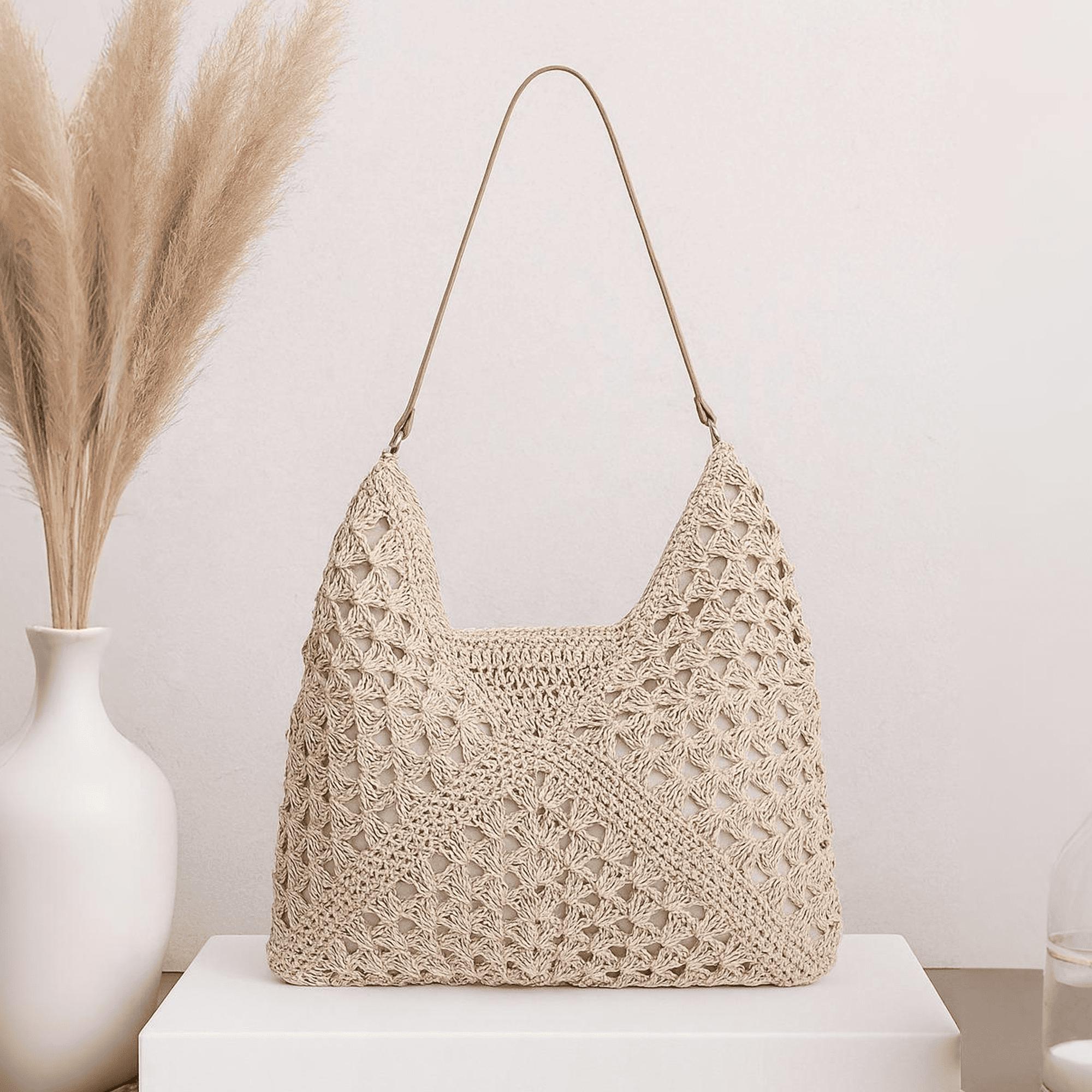 40 Retro Tote Bags: The Ultimate Fashion Accessory 27 Handmade Crochet Granny Square Tote Bag: 70s Boho Style