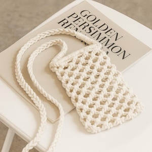 Macrame Crossbody Phone Bag: Boho Woven Summer Purse