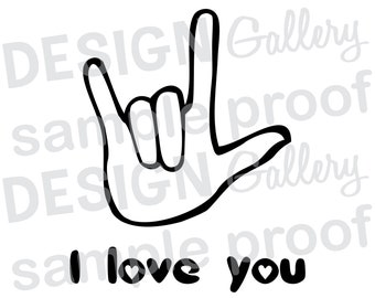 Asl I Love You Svg Etsy Asl I Love You Svg Etsy
