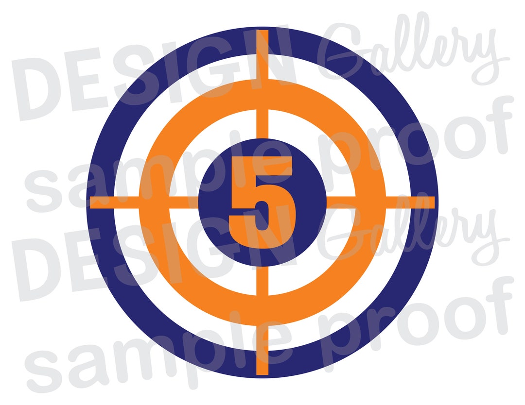 Target 5 - JPG, Png & SVG, DXF Cut File, Printable Digital, Dart ...