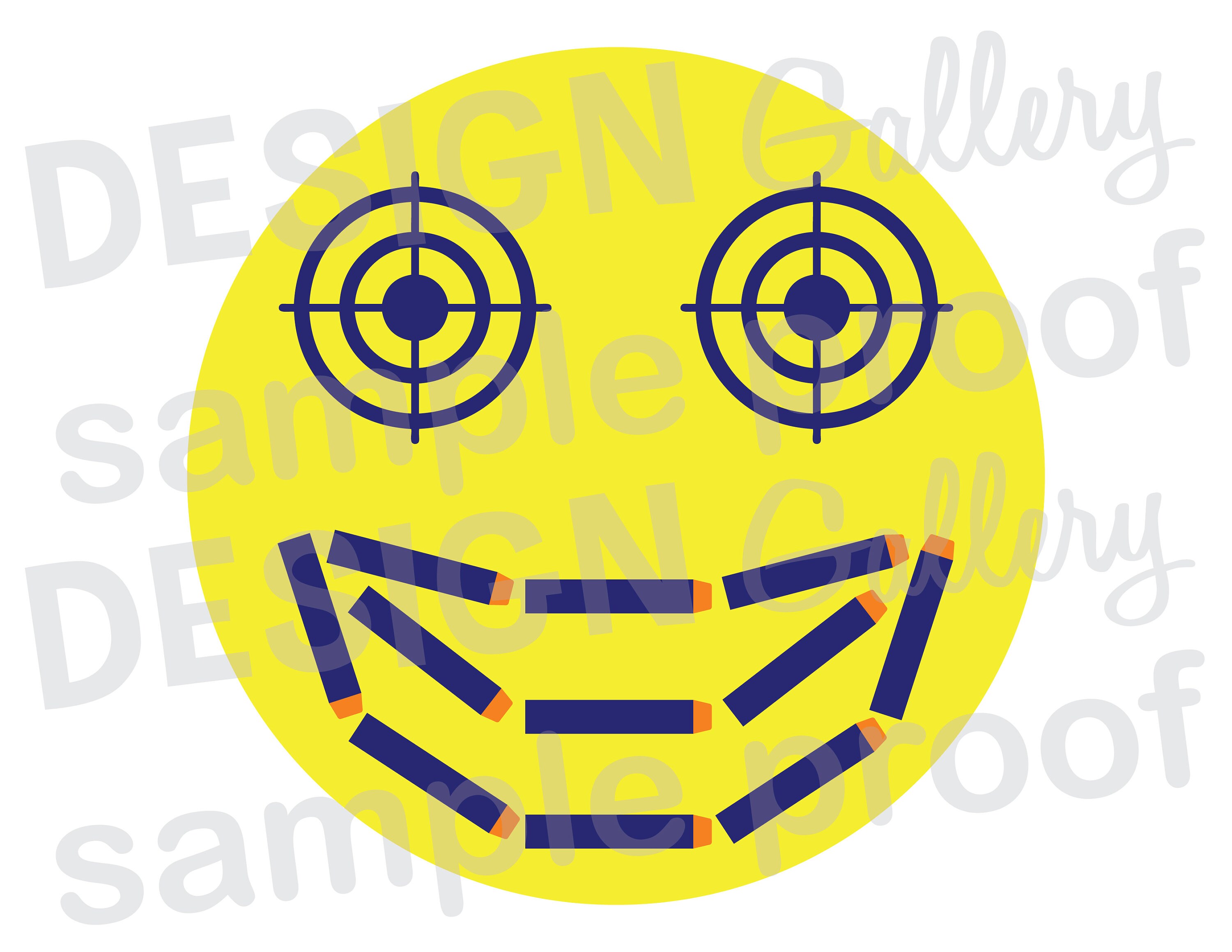 Target Dart Emoji Happy Face JPG Png & SVG DXF Cut File Etsy Ireland