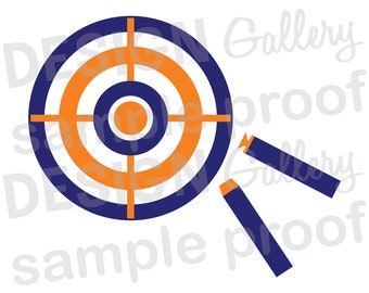 Target and darts - JPG, png & SVG, DXF cut file, Printable Digital, dart shooting target - Instant Download