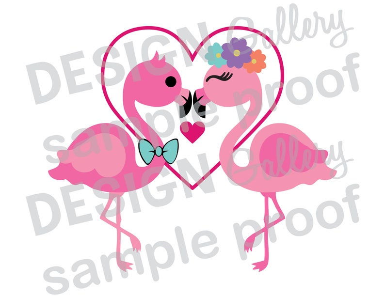 Download Flamingo Love JPG png & SVG DXF cut file Printable | Etsy