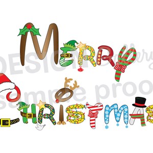 Merry Christmas Digital File Printable Iron on Transfer - Etsy