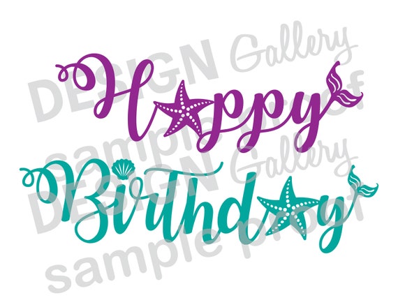 Free Free 259 Mermaid Birthday Banner Svg SVG PNG EPS DXF File