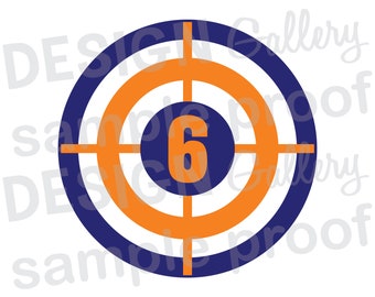 Target 6 - JPG, png & SVG, DXF cut file, Printable Digital, dart shooting target - Instant Download