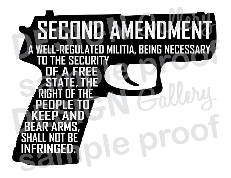 Second Amendment Firearm Gun JPG Png Image & SVG DXF Cut Etsy