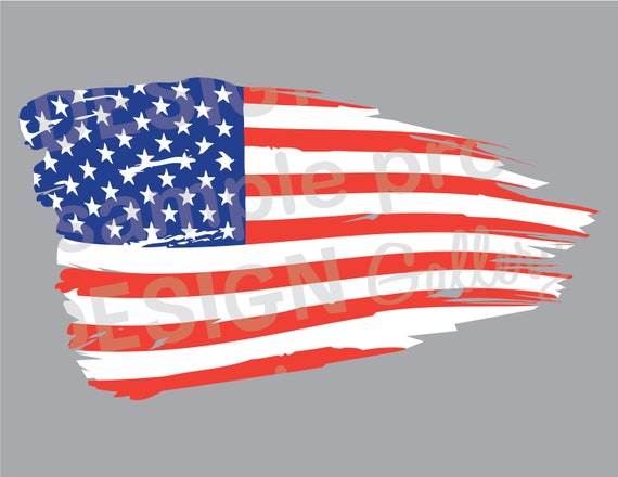 American Flag Distressed Rippled Wave Tattered JPG Image & | Etsy