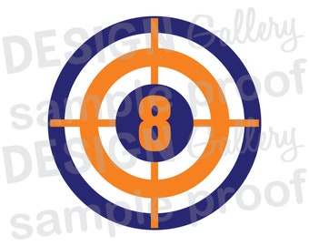 Target 8 - JPG, png & SVG, DXF cut file, Printable Digital, dart shooting target - Instant Download