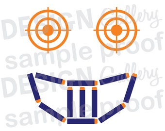 Smile Happy Face Target Darts - JPG, png & SVG, DXF cut file, Printable Digital, shooting - Instant Download