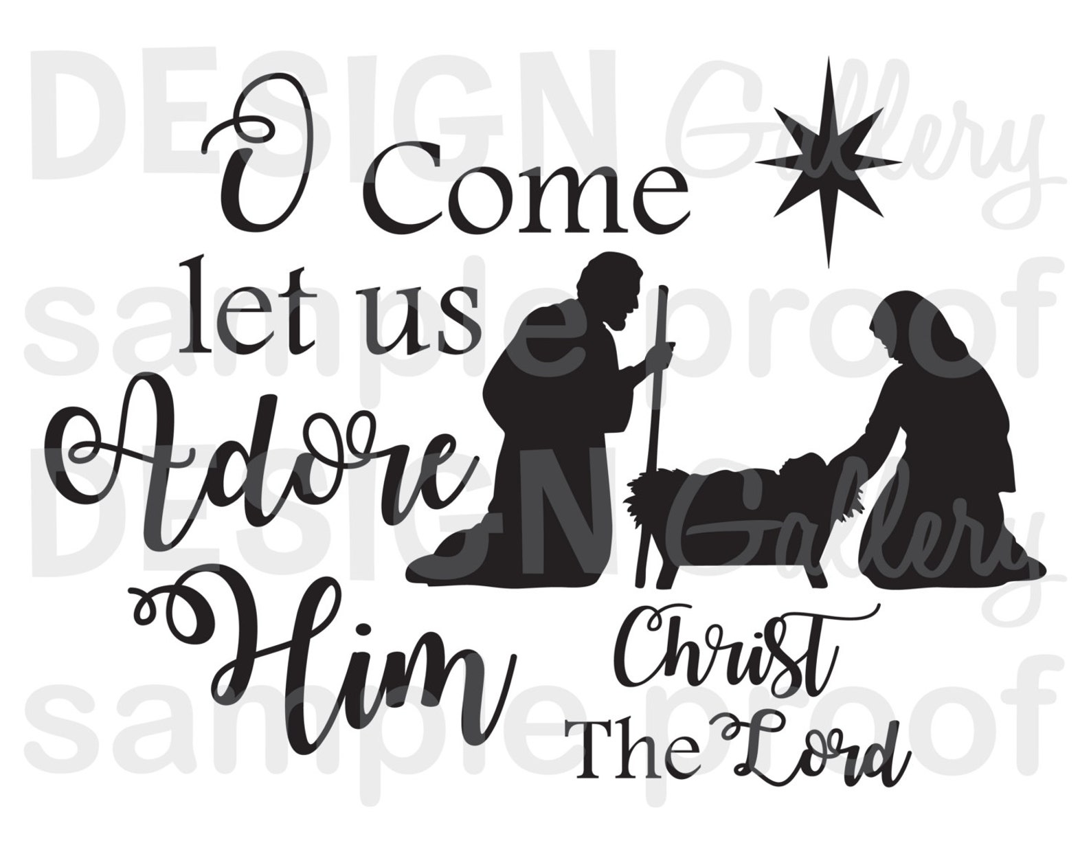 O Come Let Us Adore Him Christ the Lord SVG Cut & JPG Image - Etsy