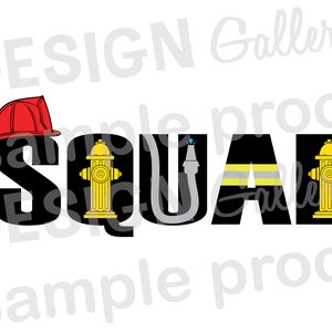 Squadra - Vigile del fuoco - JPG, png e SVG, file di taglio DXF, digitale stampabile, uomo donna fuoco - Download istantaneo