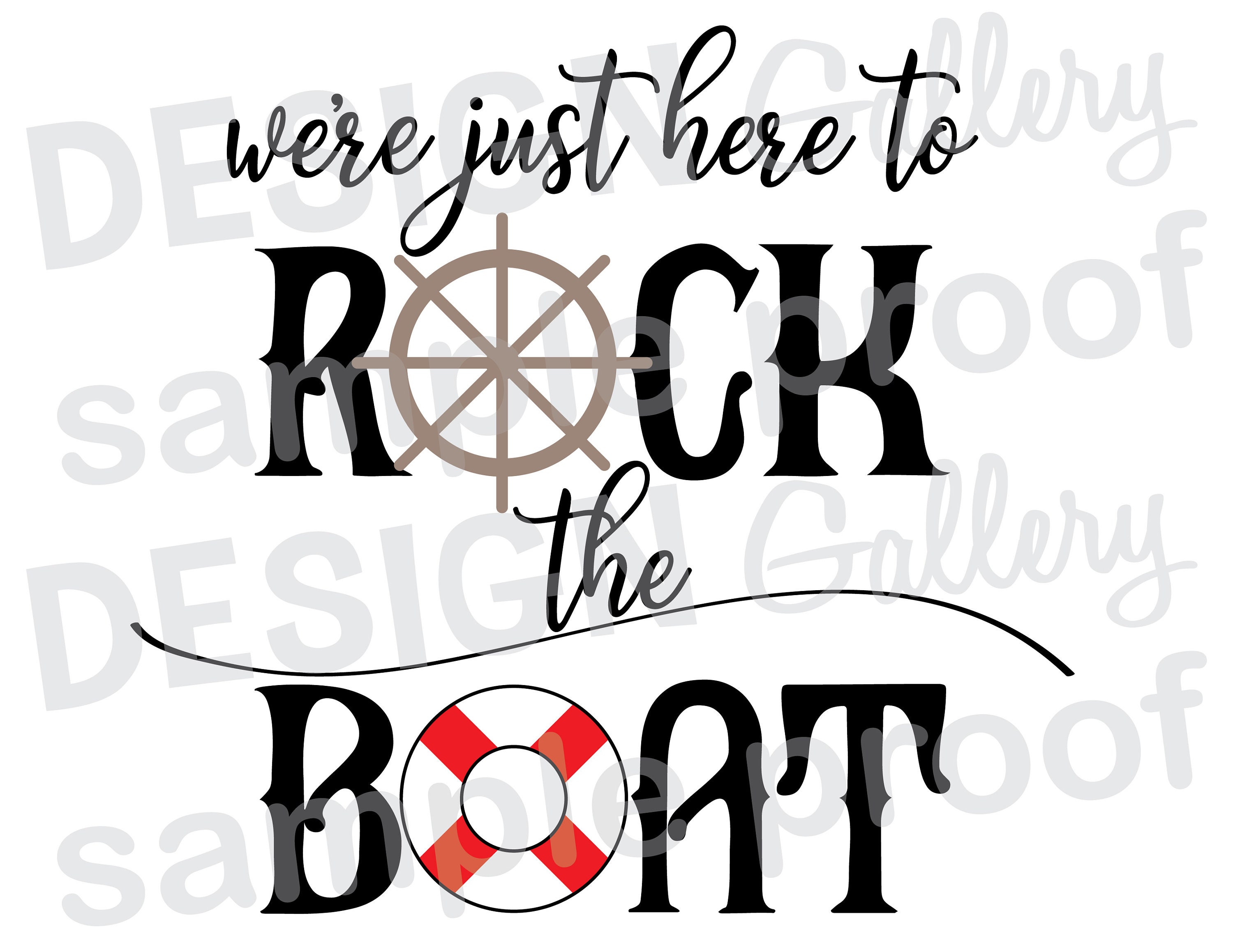 Rock The Boat It Goes Left Right We're Just Here to Rock the Boat SVG DXF Jpg Png - Etsy