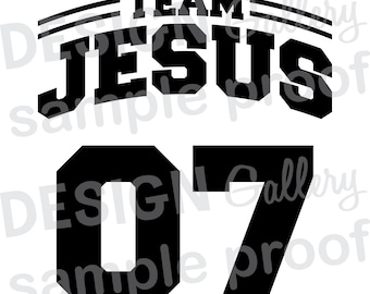 Team Jesus 07 - svg, dxf, jpg, png - Printable Digital Image File Instant Download