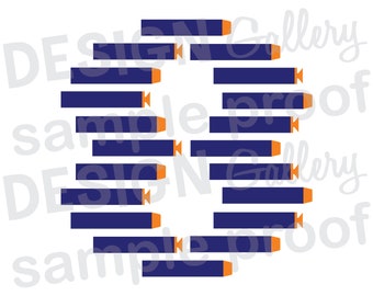 Number 8 - JPG, png & SVG, DXF cut file, Printable Digital, dart shooting target - Instant Download