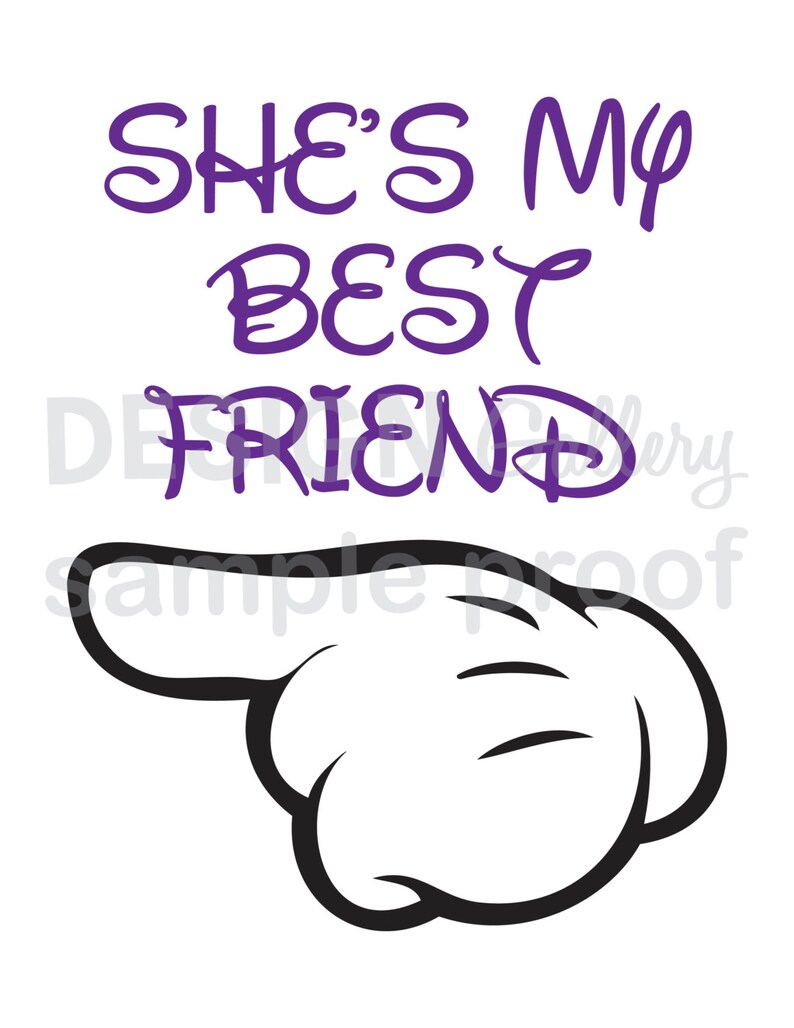 Download 2 images She's My Best Friend SVG cut files and JPG | Etsy