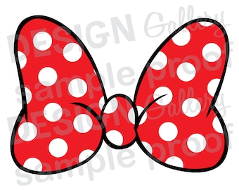 Bow with polka dots - svg, dxf cut files & jpg, png image files - DIY Printable Iron On Transfer Instant Download