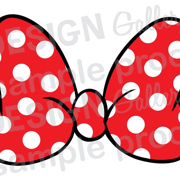 Bow with polka dots - svg, dxf cut files & jpg, png image files - DIY Printable Iron On Transfer Instant Download