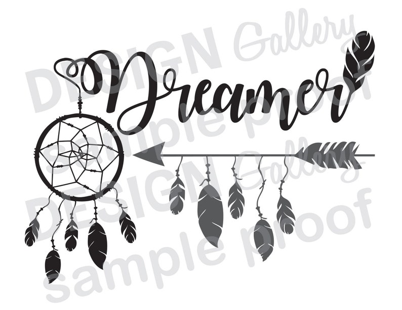 Download Dreamer JPG image & SVG DXF cut Dream Catcher Arrow | Etsy