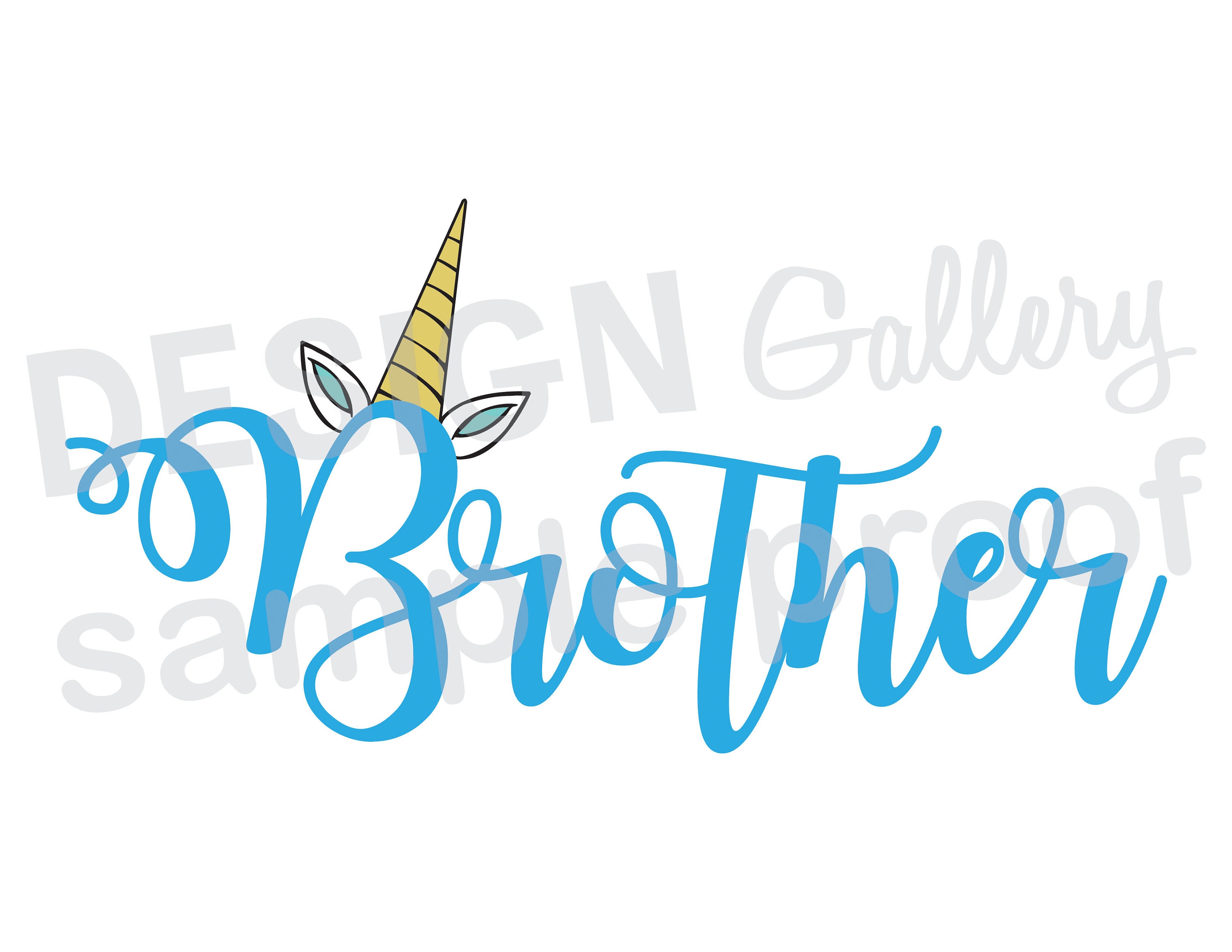 Download Brother Unicorn JPG png & SVG DXF cut file Printable | Etsy