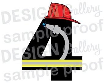 4 Four - Firefighter - JPG, png & SVG, DXF cut file, Printable Digital, Fire man woman - Instant Download