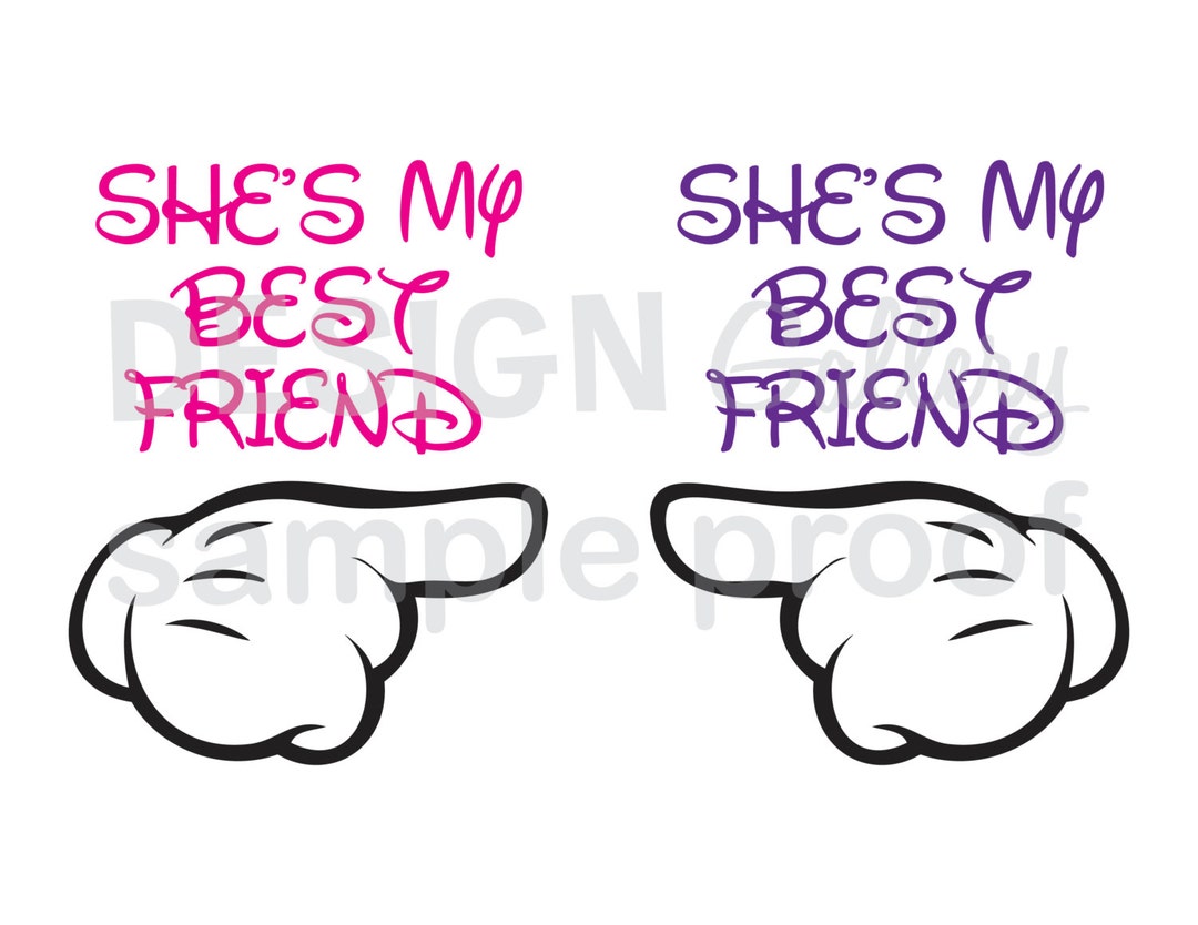 2 Images She's My Best Friend SVG Cut Files and JPG Files DIY Printable ...