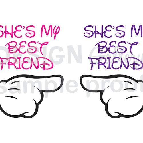 Best Friend SVG Files Matching Set She's My Bestie SVG Etsy