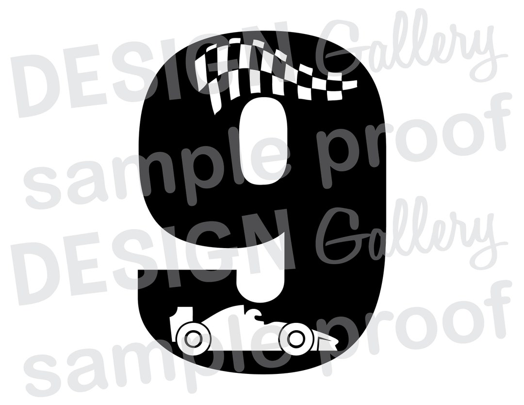 9 - Race Car - Jpg, Png & Svg, Dxf Cut File, Printable Digital, Flag ...