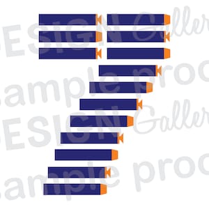 Nummer 7 - JPG, PNG & SVG, DXF Schnitt Datei, Printable Digital, Dart Zielscheibe - Instant Download