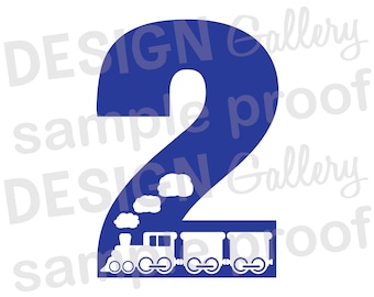 2 - Train - JPG, png & SVG, DXF cut file, Printable Digital, choo choo - Instant Download